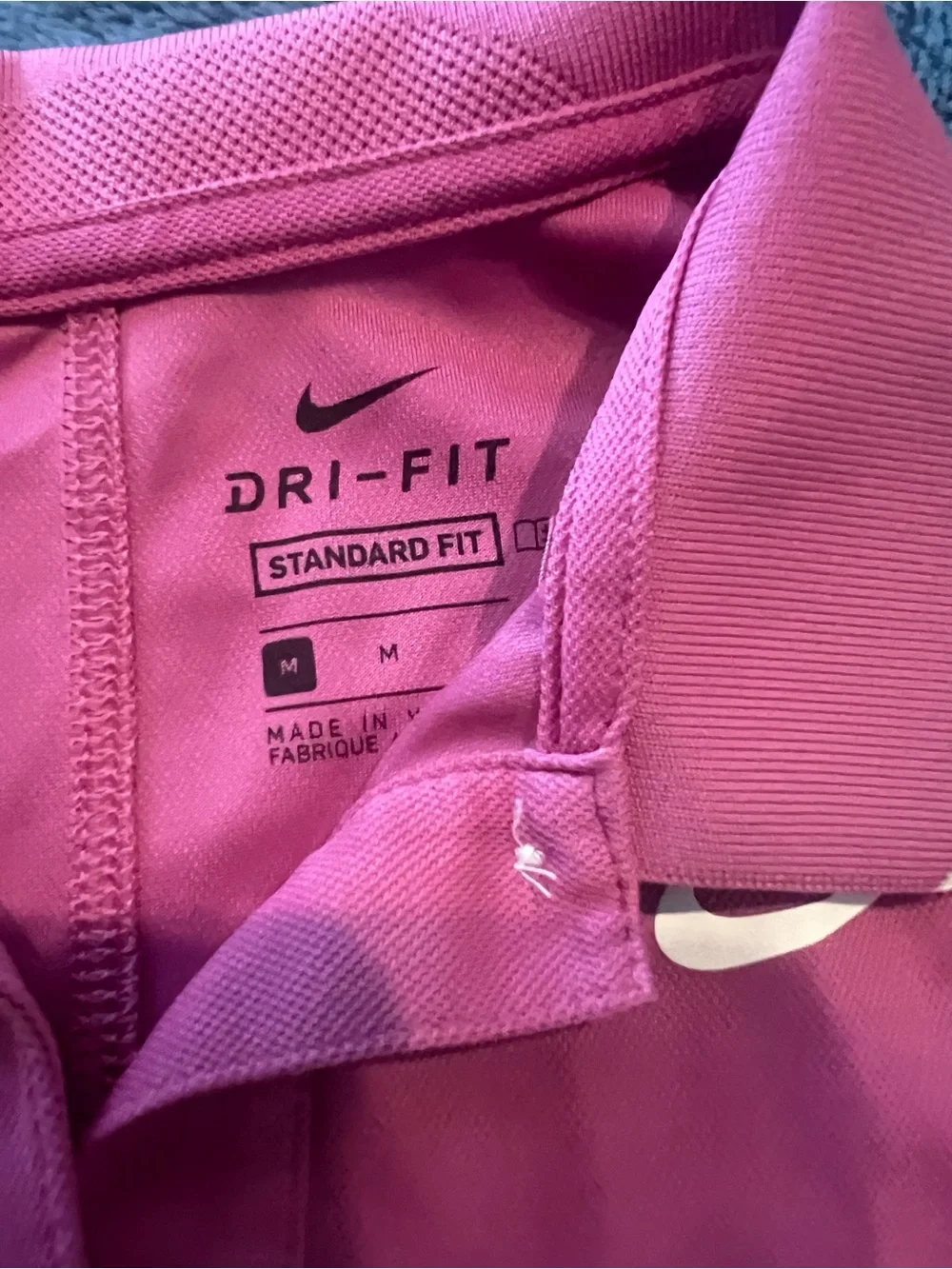 Nike Kids Pink Polo with Yellow Trim